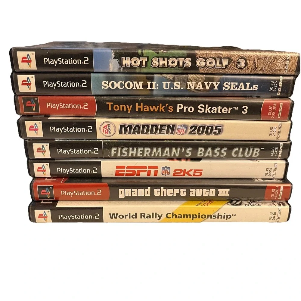 PlayStation 2 Assorted Game Bundle Call of Duty 2, SOCOM, 8 Games in Total